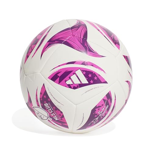adidas Unisex MLS Soccer Ball - color: White/Purple Burst/Glory Purple, size: 4