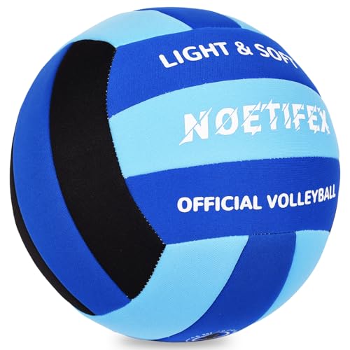 Soft Volleyball-Super Soft Fabric Light Volleyball for Indoor Practice Safe and Quiet Kids Youth Beginners House Yard Training Practice Games(Deflated)