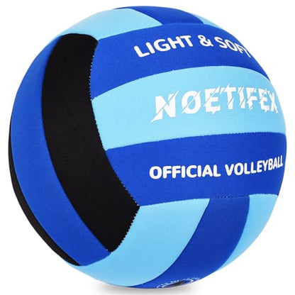 Soft Volleyball-Super Soft Fabric Light Volleyball for Indoor Practice Safe and Quiet Kids Youth Beginners House Yard Training Practice Games(Deflated)