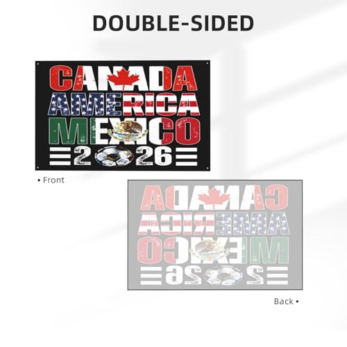 American Canada Mexico 2x3 Ft Flag Soccer Lovers Flags Football Supporters Banner