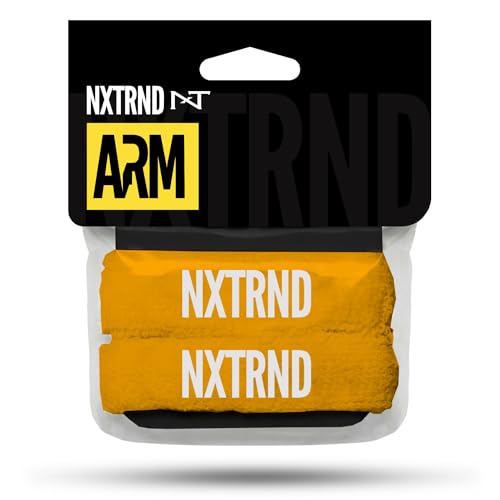 1 Pair Nxtrnd Bicep Bands, Sweat-Absorbent Arm Sweatbands, Football Accessory - color: Yellow
