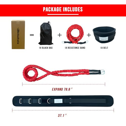 Zone Defense Resistance Band Belt Trainer Kit 1 Pc Widened Belt 1 Pc 2-Meter Resistance Band Basketball Training Equipment Men-to-Men Defense Training Improve Collaborative Defense Speed