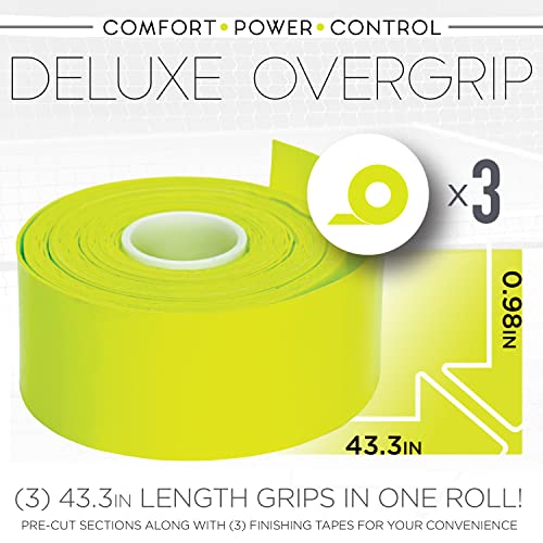 Franklin Sports Pickleball Paddle Overgrips - Provides Extra Grip - Slight Tackiness - Durable & Strong - color: Optic