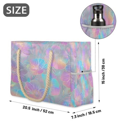 Beach Bag Waterproof Sand-proof Canvas Tote Lightweight Shoulder Bag Suitable for Family outdoor travel - color: A6
