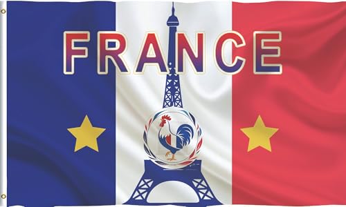 France Sports Soccer Football Flag Team Fans Supporters Flags for Outdoor Garden Field Decor Banner 5x3ft - color: France