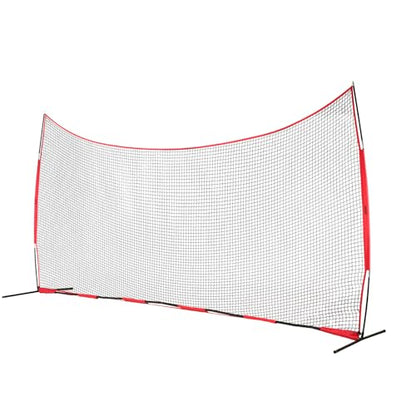 VEVOR 7X7ft/12X9ft/16X10ft/20x10ft Barricade Backstop Net, Ball Sports Barrier Netting, Portable Practice Net for Baseball Softball Lacrosse Hockey Basketball Equipment Training Net