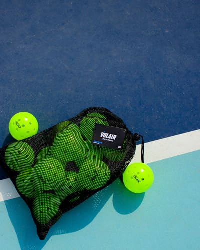 Volair Outdoor Pickleballs USAP Approved Pickleball Tournament Play, Neon Green Ball