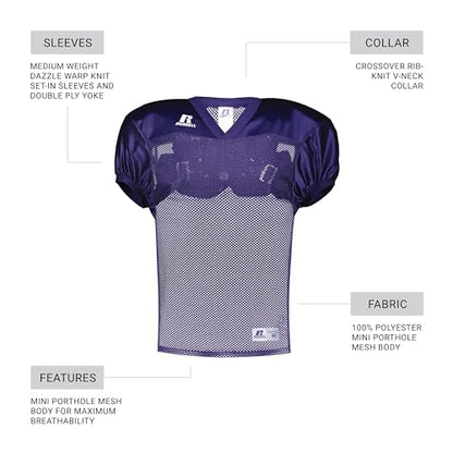 Russell Athletic Boys Youth Stock Practice Jersey - color: Purple, size: X-Large