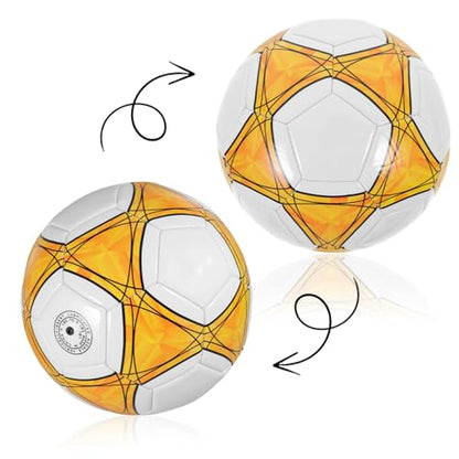 Abaodam Size 5 Soccer Ball Machine Stitched PVC Training Ball for Boys and Girls and Adults Sturdy Outdoor Soccer Equipment for Games and Practice 1 Piece