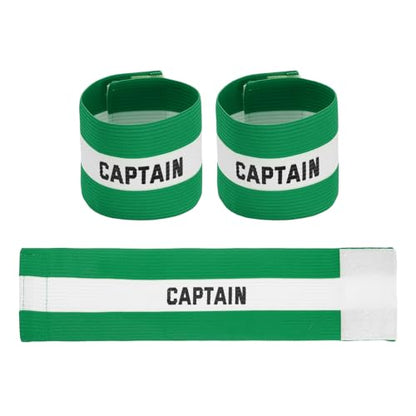Soccer Captain Armbands, Adjustable Captain Bands Soccer Elastic Armband - color: Green,White