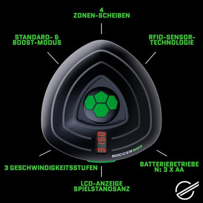 Soccer Bot - Ultimate Indoor Soccer Game with Score Tracker and Speed Modes, Soccer Training Toy