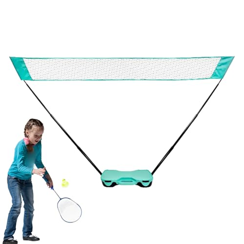 Portable Badminton Net - Foldable Gear Sports - Backyards Badminton Sets | for Backyard Driveway Beach Outdoor Indoor Volleyball Tennis Courts Games Parties Family Vacations