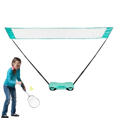 Portable Badminton Net - Foldable Gear Sports - Backyards Badminton Sets | for Backyard Driveway Beach Outdoor Indoor Volleyball Tennis Courts Games Parties Family Vacations