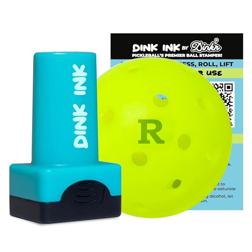 Dink Ink Letters - Self-Inking Reusable Pickleball Marker | Personalize Your Pickleballs with Precision | Quick-Dry, Smudge-Free Durable Ink | Perfect for Marking Your Pickleballs (Letter R) - color: Letter R