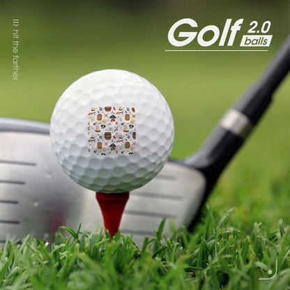PiratesThemed Items Ship Bird Print Golf Balls for Men Women Practice Training Golf Balls for Indoor Outdoor Use