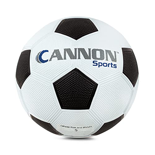 Cannon Sports Black & White Soccer Ball for Games, Practice, and Agility Training - size: Size 5