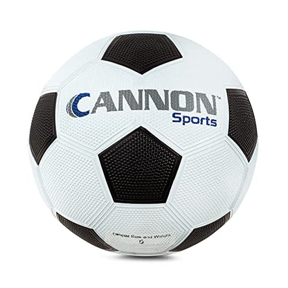 Cannon Sports Black & White Soccer Ball for Games, Practice, and Agility Training - size: Size 5