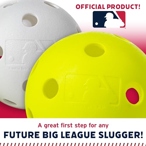 Franklin Sports MLB Kids Baseball Bat and Ball Set - Lightweight 30" Youth Plastic Bat - Multiple Colors
