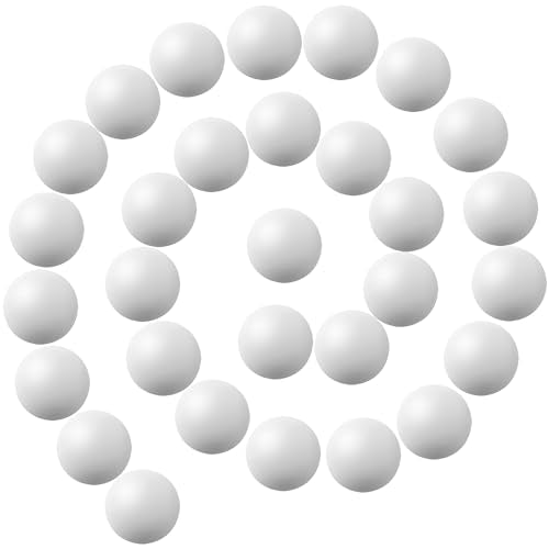30 Pack Ping Pong Balls Bulk, 40mm Plastic Balls, for Carnival, Pool, Arts, Party, Decoration, Outdoor, Handmade DIY, Pet