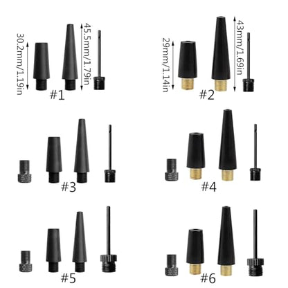 MOMOJIA Needle for Air Pumps Needle Inflator Needle Nozzles Adapter Needle Set for Football Basketball