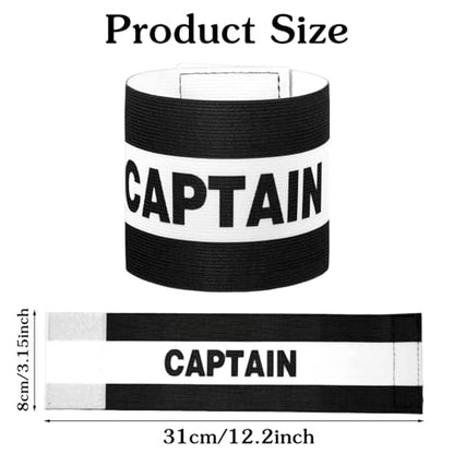 4Pcs Elastic Soccer Captain Armbands, Adjustable Breathable Classic Design, Suitable for Youth and Adults, Multi-Sport Accessory for Football, Rugby, Basketball and Volleyball (12.2x3.15In)