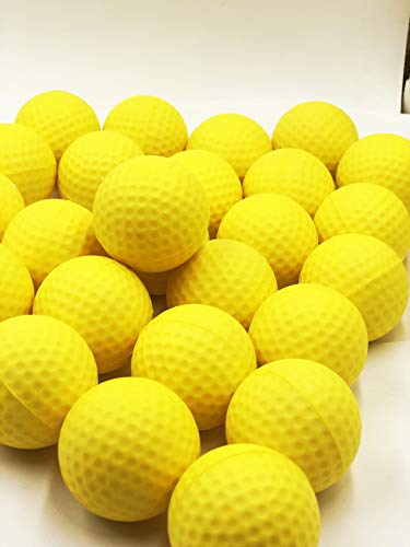 100pcs Yellow Golf PU Ball Foam Ball Restricted Flight Balls Practice Golf Training aids