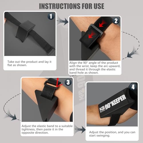 Golf Swing Trainer Aid, 90°Keeper Golf Posture Correction Training Aid, Professional Swing Accuracy Improvement Tool for Preventing Over Swinging