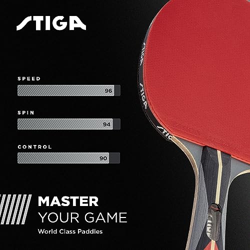 STIGA Ping Pong Paddles - 2mm Tournament-Approved Sponge - Flared Handle for Enhanced Control - Competitive Table Tennis Racket for Family Fun - Multiple Styles & Performance Levels Available - style: Talon
