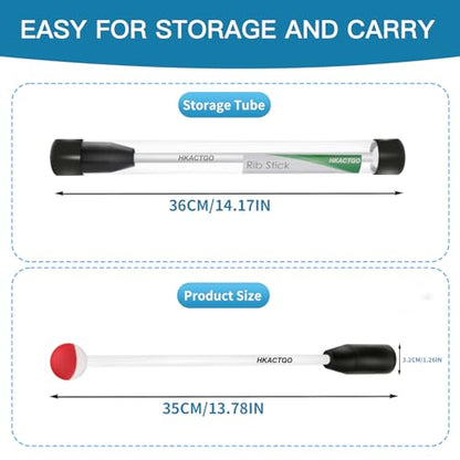 Rib Stick,Golf Training Swing Aid,Golf Training Aid,Chipping Training Aid,Golf Alignment Sticks,Rotation and Golf Wrist Hinge Trainer Fits Mens, Womens,Kids/Junior Clubs,White