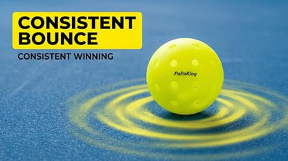Premium Outdoor Pickleball Balls 4 Pack, 40 Holes Pickleballs with High Visibility, True Flight & Consistent Bounce, Durable Crack-Resistant Pickleball Balls for Training & Games.