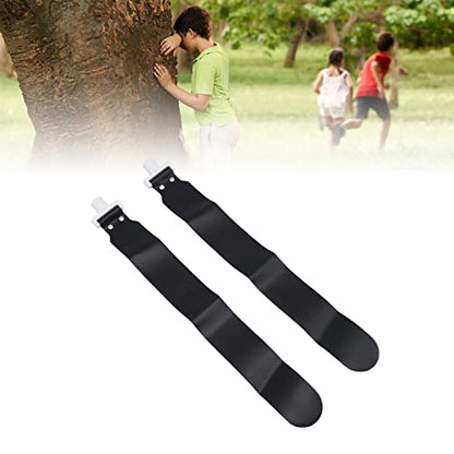Adjustable Flag Football Belt Set 5 PCS Durable PP Material Youth Adult Training Equipment with 2 Flags Each for Team Sports Outdoor Games (Black)