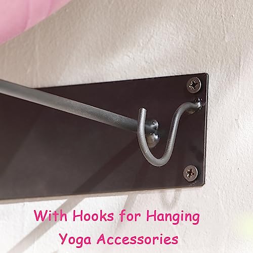 Yoga Ball Holder Set of 2, Industrial Exercise Ball Holder Wall Mount, Black Metal Wire Wall Mounted Ball Storage Rack, Organize Your Gyms Studios Home Gyms Space