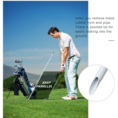 Golf Alignment Sticks, 3 Pack 58”Golf Sticks Alignment Rods, Full Golf Practice Swing Trainer to Align Your Golf Shot