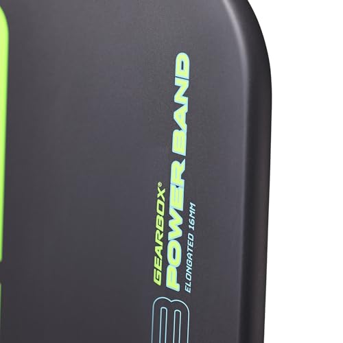 Gearbox G3 Powerband Pickleball Paddle – Elongated Shape, 16mm Core – Carbon Fiber Face, UniFrame Molded Design – Textured Surface for Spin – Lightweight 8 oz – Soft Feel and Controllable Power