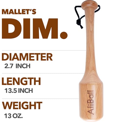 AliBall Baseball Glove Mallet - Quick Create Ball Shaped Pocket for Softball Glove - One Piece Solid Construction for Breaking in Glove