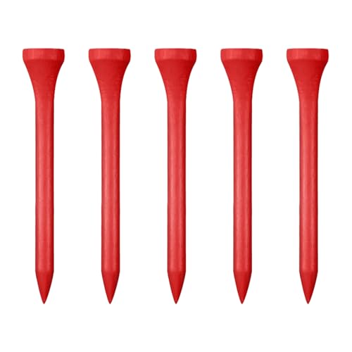 Wooden Golf Tees 3-1/4", 2-3/4", 1-1/2" Available,100 Count (Natural Color, White, Black, Blue, Red, Pink)