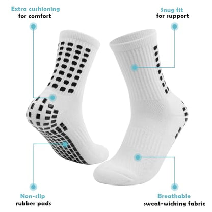 Soccer Training Mat with Video Guide & Grip Socks - 47"x32" Non-Slip Agility Footwork Mat for Home/Gym, Improve Ball Control/Speed (All Ages 5-65+)
