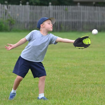 Baseball Glove, Softball Glove, Baseball Mitt, 10.5''-12.5'' for Youth Adult Training and Beginner Play, Synthetic Leather Outfield Mitts, Right Hand Throw - color: Black,Green, size: 12.5"
