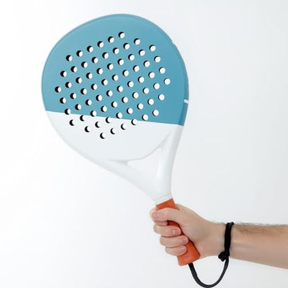 LAPAT Padel Racket with Cover Bag - Carbon Surface with EVA Memory Foam- Paddle Tennis Racquets Lightweight - POP Tennis - color: Blue Ibiza