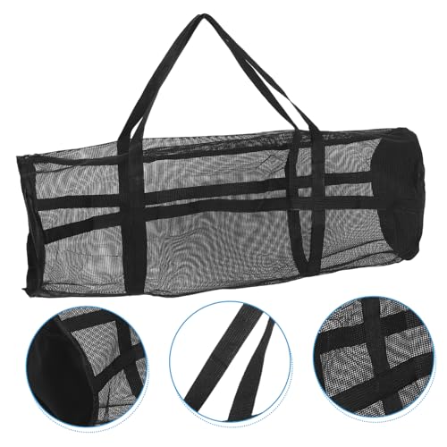 Toyvian Oversized Mesh Sports Bag for Basketball and Soccer Sturdy PVC Athletic Backpack with Adjustable Straps for Gym Yoga and Fitness Gear