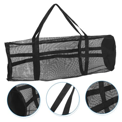 Toyvian Oversized Mesh Sports Bag for Basketball and Soccer Sturdy PVC Athletic Backpack with Adjustable Straps for Gym Yoga and Fitness Gear