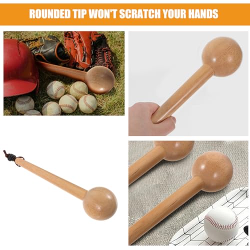 Happyyami Baseball Glove Mallet Kit Glove Mallets Wood Hammer for Catchers Mitt Youth Sliding Mitt