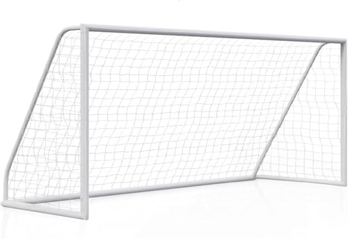 F2C Soccer Goal Soccer Net for Backyard, Steel Frame for Kids, Adult Portable Shooting Training Aid with Carry Bag,Ground Stakes Waterproof - size: 12x6 FT