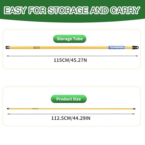 Pro-Level Golf Alignment Sticks 2 Pack with Connector & Travel Tube - 45" Premium Fiberglass Training Aid for Swing Path, Alignment, and Putting Drills