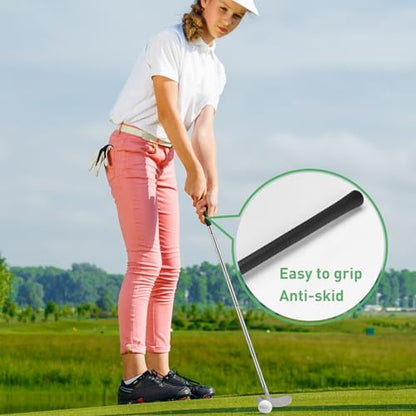 Golf Putting Combo: Automatic Ball Return Machine & Two-Way Putter Set with Practice Balls - Indoor/Outdoor Use for Men, Women, Kids