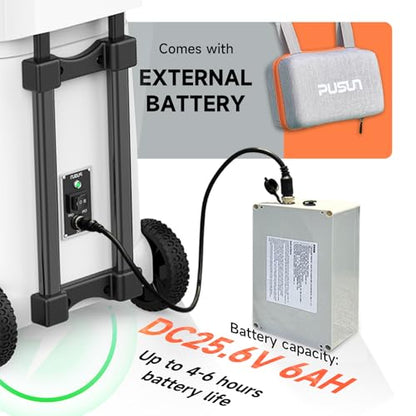Pickleball Machine-PUSUN Launcher for Professional Training | App& Remote Control | Speed, Angle, Rotation Adjustment | Large Capacity (85+ Balls) | 4-6 Hour Battery Life | Self-Programming - color: White