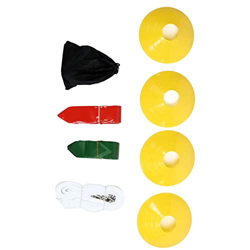 Flag Football Set for 10 Players, Wireless Flag Football Belts with 30 Flags and 4 Cones, PVC Waist Belt Kit for Youth Training and Outdoor Games (Red+Green)