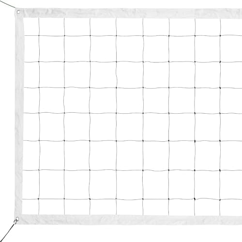 Professional Heavy Duty Volleyball Net - RAINFLOW Outdoor Volleyball Nets with Aircraft Steel Cable, 32x3ft Volley Ball Net for Backyard,Pool,Beach, Badminton/Pro Volleyballnets Set(Net Only)
