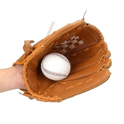 Baseball Glove Right Hand Throwing Baseball Gloves Baseball Catching and Pitching Training Tools for Baseball Beginner Youth (Gray : Brown, Size : 10.5 inches) - size: 10.5"