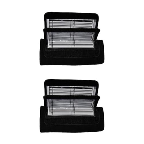 TAG Adult Wrist Coach 2 Pack, Five Window Size 5" x 3", Football Baseball Softball Plays Playbook Quarterback Wristband, Black